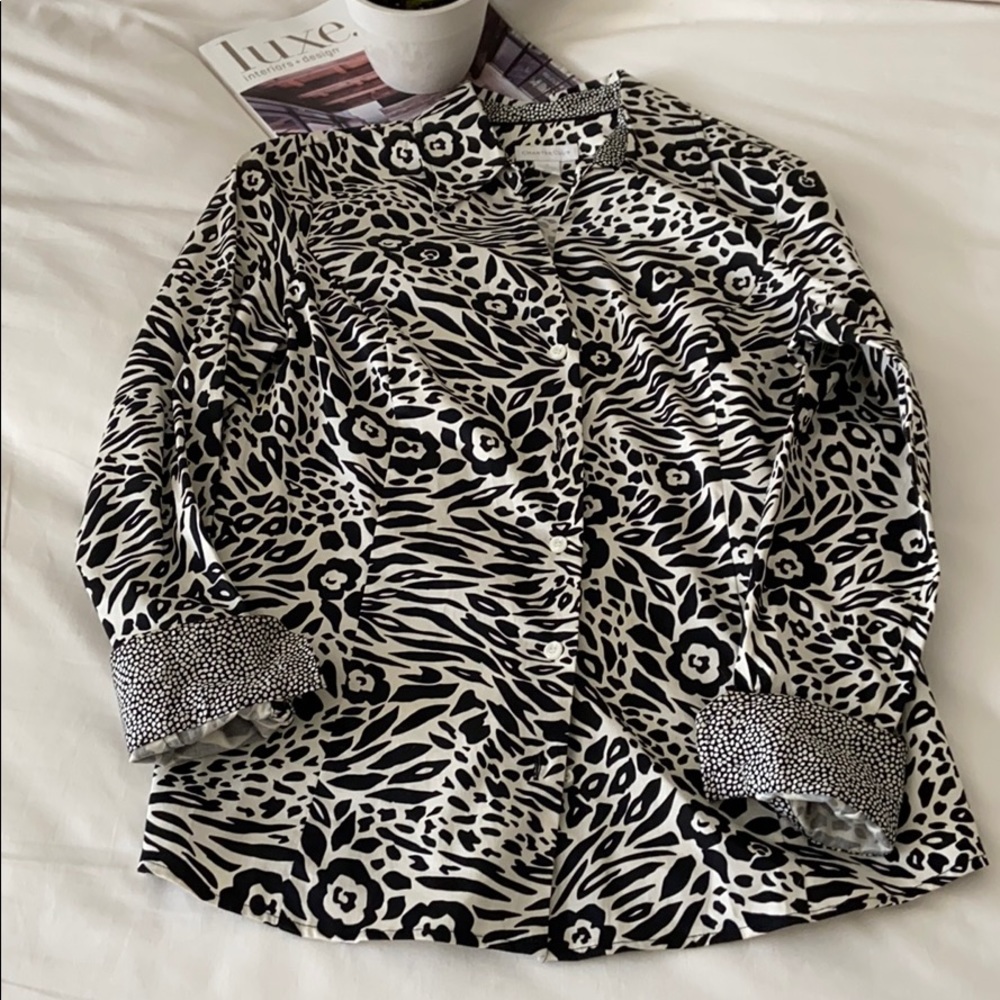 Floral Button-Front Shirt